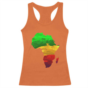 Africa Map Racerback Tank Top Green Yellow Red African Pride TS01 Orange Print Your Wear