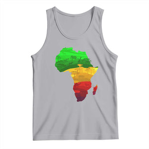 Africa Map Tank Top Green Yellow Red African Pride TS01 Athletic Heather Print Your Wear