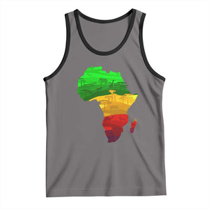 Africa Map Tank Top Green Yellow Red African Pride TS01 Deep Heather Black Print Your Wear