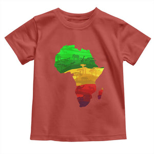 Africa Map Toddler T Shirt Green Yellow Red African Pride TS01 Red Print Your Wear
