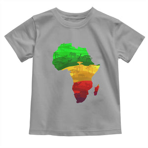 Africa Map Toddler T Shirt Green Yellow Red African Pride TS01 Sport Gray Print Your Wear