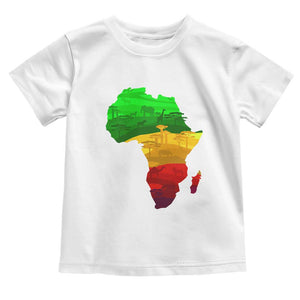 Africa Map Toddler T Shirt Green Yellow Red African Pride TS01 White Print Your Wear