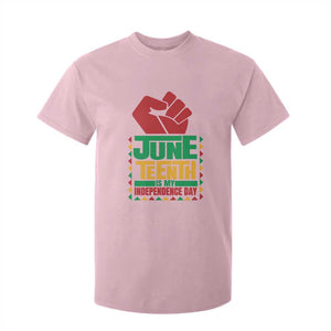 Juneteenth Is My Independence Day T Shirt For Kid Raised Fist TS01 Light Pink Print Your Wear