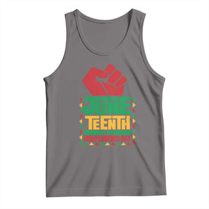 Juneteenth Is My Independence Day Tank Top Raised Fist TS01 Deep Heather Print Your Wear