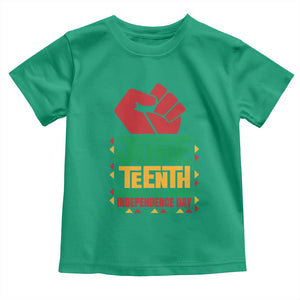 Juneteenth Is My Independence Day Toddler T Shirt Raised Fist TS01 Irish Green Print Your Wear