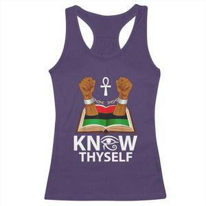 African American History Racerback Tank Top Know Thyself Break The Chains TS01 Purple Print Your Wear