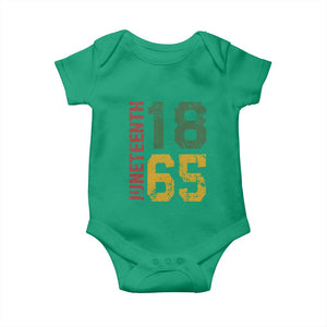 Juneteenth Baby Onesie Celebrating Freedom In African History Since 1865 TS01 Irish Green Print Your Wear