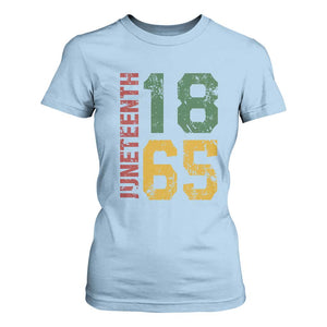 Juneteenth T Shirt For Women Celebrating Freedom In African History Since 1865 TS01 Light Blue Print Your Wear