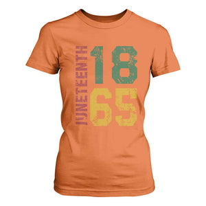 Juneteenth T Shirt For Women Celebrating Freedom In African History Since 1865 TS01 Orange Print Your Wear