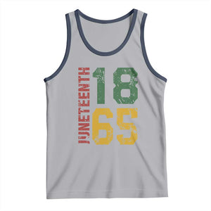 Juneteenth Tank Top Celebrating Freedom In African History Since 1865 TS01 Athletic Heather Navy Print Your Wear