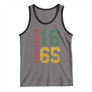 Juneteenth Tank Top Celebrating Freedom In African History Since 1865 TS01 Deep Heather Black Print Your Wear
