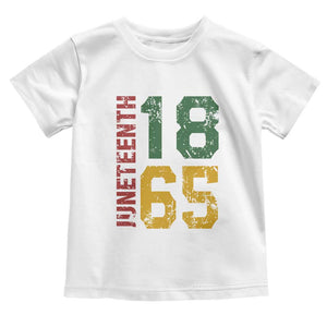 Juneteenth Toddler T Shirt Celebrating Freedom In African History Since 1865 TS01 White Print Your Wear