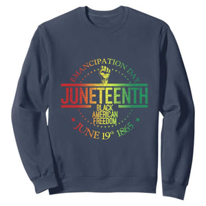 Juneteenth African American Freedom Black History June 19 Sweatshirt TS01 Navy Printyourwear