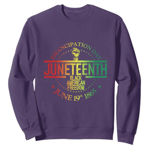 Juneteenth African American Freedom Black History June 19 Sweatshirt TS01 Purple Printyourwear