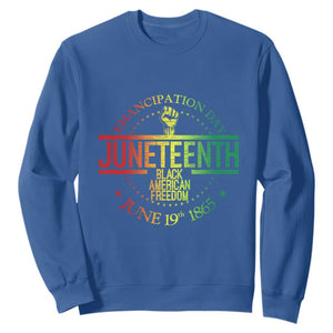 Juneteenth African American Freedom Black History June 19 Sweatshirt TS01 Royal Blue Printyourwear