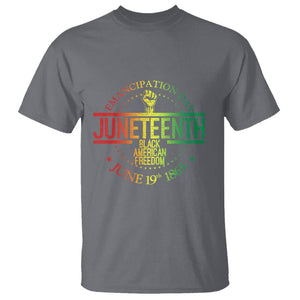 Juneteenth African American Freedom Black History June 19 T Shirt TS01 Charcoal Printyourwear