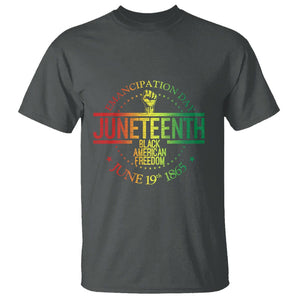 Juneteenth African American Freedom Black History June 19 T Shirt TS01 Dark Heather Printyourwear