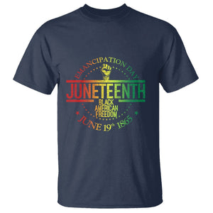 Juneteenth African American Freedom Black History June 19 T Shirt TS01 Navy Printyourwear