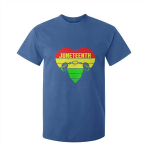 Juneteenth T Shirt For Kid Breaking Every Chain BHM Heart TS01 Royal Blue Print Your Wear