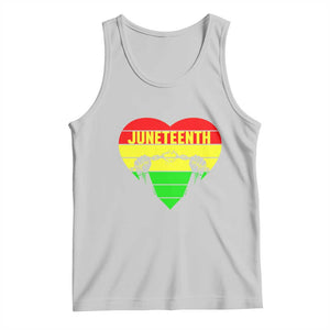 Juneteenth Tank Top Breaking Every Chain BHM Heart TS01 Ash Print Your Wear