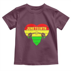 Juneteenth Toddler T Shirt Breaking Every Chain BHM Heart TS01 Maroon Print Your Wear