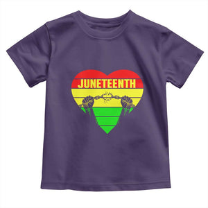 Juneteenth Toddler T Shirt Breaking Every Chain BHM Heart TS01 Purple Print Your Wear