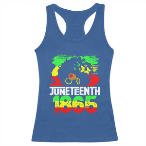 Afro Woman Racerback Tank Top Juneteenth 1865 African Black Pride TS01 Royal Blue Print Your Wear