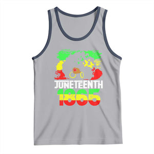 Afro Woman Tank Top Juneteenth 1865 African Black Pride TS01 Athletic Heather Navy Print Your Wear