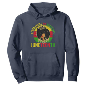 Vintage Juneteenth Hoodie Remembering My Ancestors TS01 Navy Printyourwear
