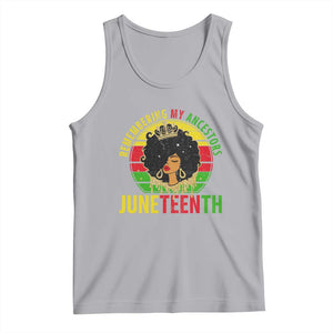 Vintage Juneteenth Tank Top Remembering My Ancestors TS01 Athletic Heather Print Your Wear