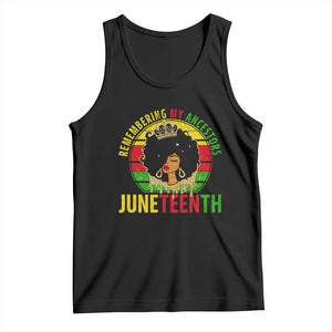Vintage Juneteenth Tank Top Remembering My Ancestors TS01 Black Print Your Wear