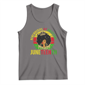 Vintage Juneteenth Tank Top Remembering My Ancestors TS01 Deep Heather Print Your Wear