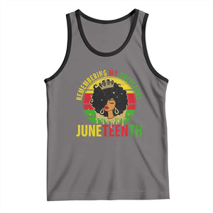 Vintage Juneteenth Tank Top Remembering My Ancestors TS01 Deep Heather Black Print Your Wear