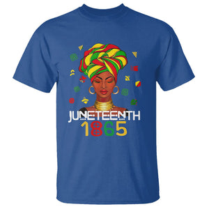 Melanin Queen T Shirt 1865 Juneteenth Celebrate African American Freedom Day for Women TS01 Royal Blue Printyourwear