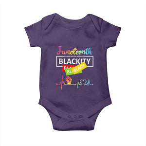 Juneteenth 1865 Baby Onesie Blackity Heartbeat TS01 Purple Print Your Wear