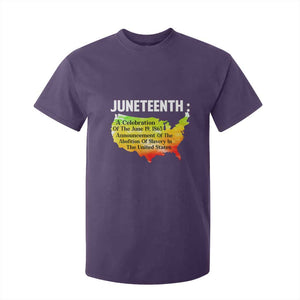 Black History T Shirt For Kid With African Map Juneteenth Celebration TS01 Purple Print Your Wear