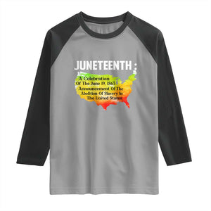 Black History Raglan Shirt With African Map Juneteenth Celebration TS01 Sport Gray Black Print Your Wear