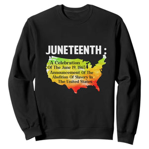 Black History Themed Sweatshirt With African Map Juneteenth Celebrates TS01 Black Printyourwear