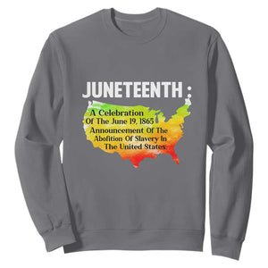 Black History Themed Sweatshirt With African Map Juneteenth Celebrates TS01 Charcoal Printyourwear