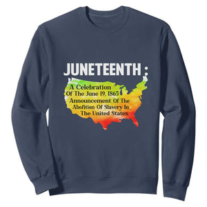 Black History Themed Sweatshirt With African Map Juneteenth Celebrates TS01 Navy Printyourwear