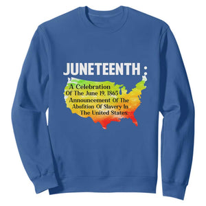 Black History Themed Sweatshirt With African Map Juneteenth Celebrates TS01 Royal Blue Printyourwear