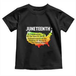 Black History Toddler T Shirt With African Map Juneteenth Celebration TS01 Black Print Your Wear