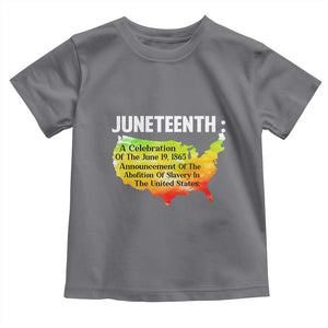Black History Toddler T Shirt With African Map Juneteenth Celebration TS01 Charcoal Print Your Wear