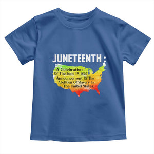 Black History Toddler T Shirt With African Map Juneteenth Celebration TS01 Royal Blue Print Your Wear