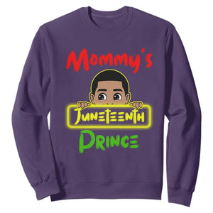 Mommy's Juneteenth Prince Funny Sweatshirt TS01 Purple Printyourwear