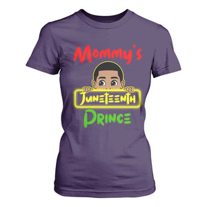 Mommy's Juneteenth Prince T Shirt For Women Black Boy TS01 Purple Print Your Wear