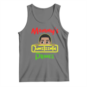 Mommy's Juneteenth Prince Tank Top Black Boy TS01 Black Heather Print Your Wear