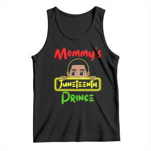 Mommy's Juneteenth Prince Tank Top Black Boy TS01 Black Print Your Wear