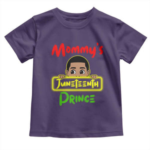 Mommy's Juneteenth Prince Toddler T Shirt Black Boy TS01 Purple Print Your Wear