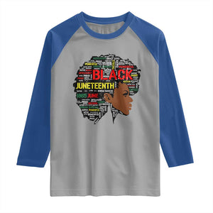 Black Heritage Pride Raglan Shirt For Melanin Black Women Natural Hair Afro Word Art TS01 Sport Gray Royal Print Your Wear